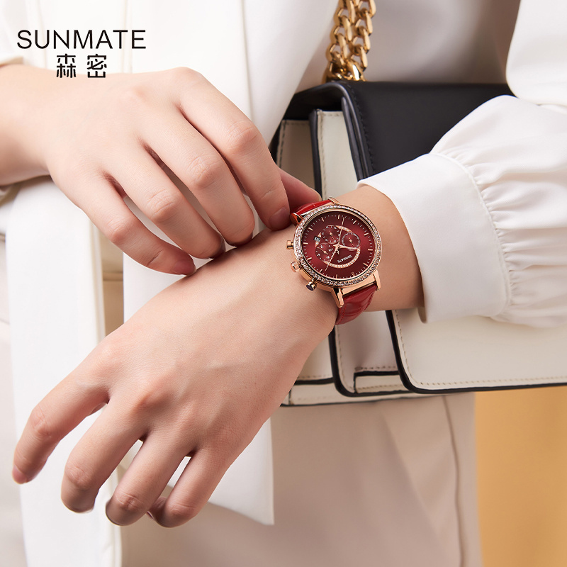 Luxury Watch Tier - SUNMATE Top-Tier-Luxus- und elegante Damenuhr, importiertes