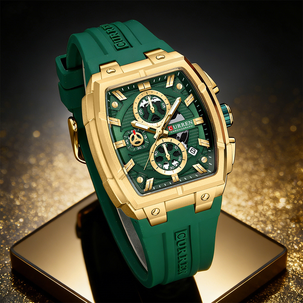 Luxury Watch Quality - CURREN Luxus-Vintage-Uhr für Herren, Sport-Chronograph, Quarz-Armbanduhr