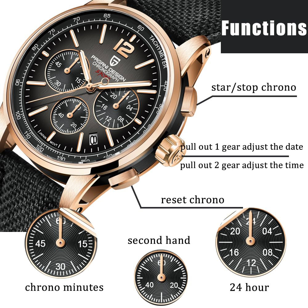 Luxury Watch Quality - PAGANI DESIGN Neue Herrenuhr 41mm Chronograph